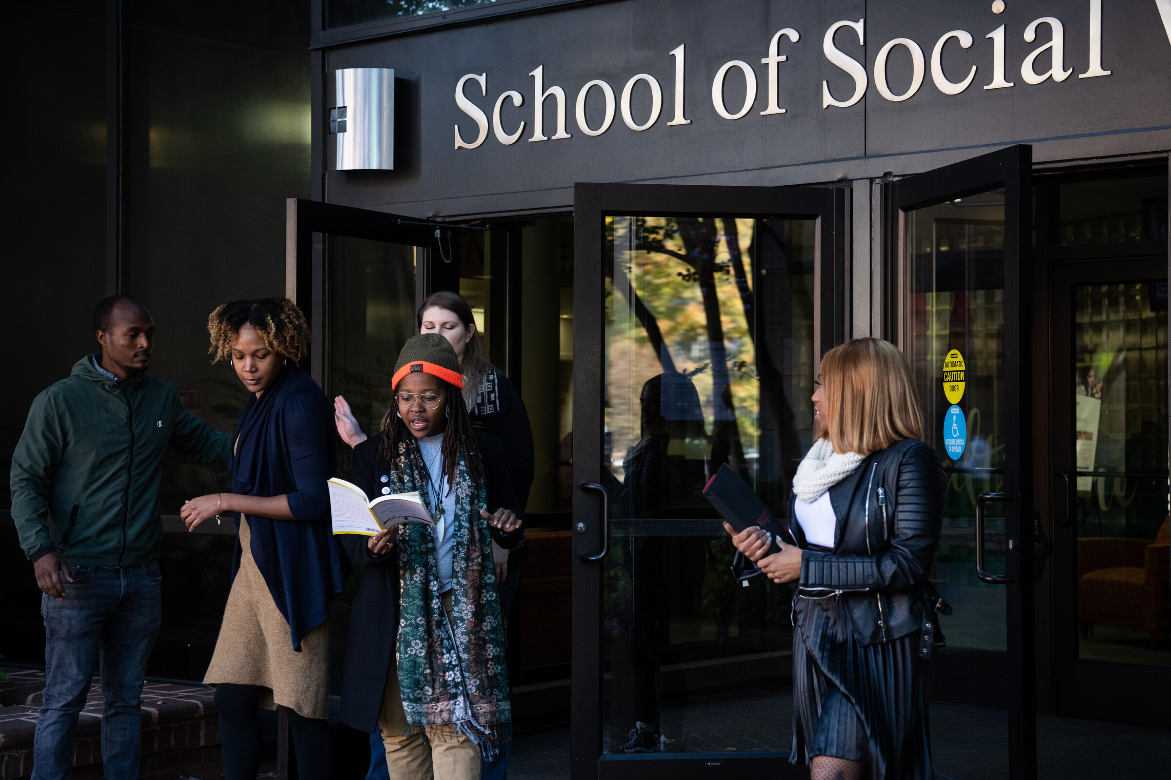 Students Outside of Building