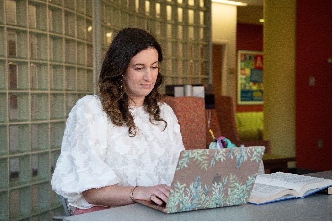 Student on laptop